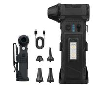 Good Nook Souffleur Air Comprimé sans Fil, Vitesse Réglable 14-45 m/s, 4 Buses, Lampe Torche LED, Autonomie 110 Min Batterie 6000mAh