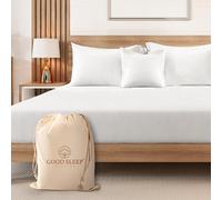 Good Sleep Drap-Housse en Coton égyptien pour très Grand lit - Doux, Poche Profonde, Style hôtel 1000 Fils au Pouce carré - Blanc