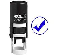 GOOD Timbre auto-encrage Mini Rubber ronde enseignants décoratifs Timbres 12mm