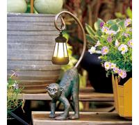 Goodeco Statue de singe solaire Ornements de jardin Queue Lanterne solaire à suspendre