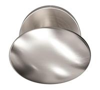 GoodHome Bouton de porte double ovale gris Ø65 x L45 x H66 mm