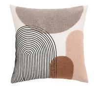 GoodHome Housse Coussin Cytion Motif Arches tufté Terracotta 45 x 45 cm