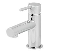 GoodHome Lazu - Robinet lave-mains eau froide chromé, montage sur plan.