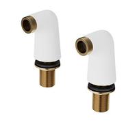 GoodHome paire de colonnettes blanc mat 44 mm 67 mm
