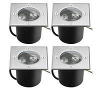 Goodia Spot Encastrable Exterieur, 4Pcs 3W IP67 Spot Led Encastrable Exterieur 270 Lumen 3000K Spot Terrasse Exterieur Encastrable Pour Terrasse Jardin Chemin 220V,Rond Noir