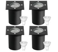 Goodia Spot Led Encastrable Exterieur pour GU10 3W 230V IP67 Étanche | Orientable Spot Encastrable Exterieur, Spot Terrasse Exterieur Encastrable pour Jardin,Trottoir,Chemin,Pelouse 3000K