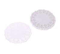 goodluxx 100 pièces Dentelle Coaster Napperon Coussin Porte-gobelet Thé Tasse Pad Tapis De Noce Papier Coaster Blanc