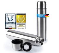 GOODS+GADGETS® Bouteille Isotherme Inox 1 L avec Gobelet - Anti-Fuite