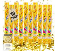 GOODS+GADGETS® Canon à Confettis XXL 60 cm - Lot de 10 Shooters