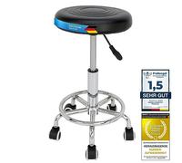 GOODS+GADGETS Ergonomie Tabouret de Travail Enroulable Tabouret pivotant Tabouret de Bar Tabouret de Cabinet Tabouret Enroulable Hauteur réglable (Noir)