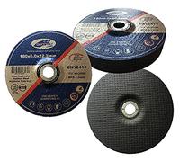 Goodway Lot de 5 disques abrasifs professionnels pour acier et métal Ø 180 x 6,0 mm Pour meuleuse d'angle