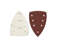 Goodway Lot de 60 feuilles de papier abrasif - 100 x 150 mm - 7 trous - Triangles abrasifs Delta - Grain 40/60/80/120/180/240 pour ponceuse multifonction