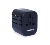 Goodyear Adaptateur de Voyage Universel Usa, Eu, Uk, Aus, Cn, 2 Ports USB, Alimentation 2,4 A 100V-240 V 880 W-1 840 W, Compatible avec 8 Différentes Prises d’Alimentation, Convient à Plus de 180 Pays