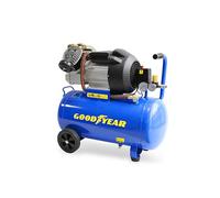 Goodyear - Compresseur 50 L, capacité d'aspiration de 412 litres/minute. 3 CV. 50 litres. 2 800 tr/min. Pression nominale : 10 bars. Soupape de sécurité CE. Usage domestique.