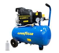 Goodyear -Compresseur électrique 24L, 2 CV Moteur à induction 230 V - 50 Hz, Compresseur 165 L/min, Capacité d'aspiration, 2 800 tr/min, Pression nominale 8 bars, 97 dB
