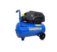 Goodyear - Compresseur sans huile 24 litres 220 V - 240 V. Capacité d'aspiration 140 litres/minute. 2 800 tr/min. Pression nominale 8 bars. Filtre en plastique à faible bruit. Bruit moyen de 79 dB