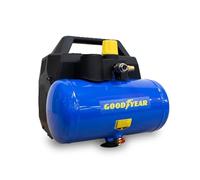 Goodyear - Compresseur sans huile de 6 L, Capacité d'aspiration de 207 l/min, 6 L de débit aspiré, 3600 tr/min, 8 barres, Soupape de sécurité CE, Idéal pour le bricolage à domicile