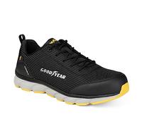 Goodyear Homme Metallfreie Arbeitssicherheit Trainer Mit Non Metallic Stoffkappe S1p SRA HRO, Noir Orange, 45 EU