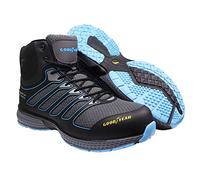 Goodyear Pour des hommes Workwear Résistant à l'eau Maraudeur Métal Composite Toe & Midsole Sécurité au travail Bottes formateurs S3 SRC HRO, Noir / Bleu, 41 EU