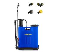 Goodyear - Pulvérisateur à Dos Manuel 16L avec Lance en Acier Inoxydable, Pression Constante 1,4 Bar, 2 Bar Fermée, Buse Double Cône à 4 Orifices - Pulvérisateur de Jardin Haute Performance