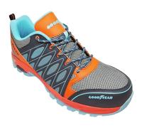 Goodyear S1P SRA HRO Baskets de sécurité au Travail sans métal pour Hommes, Orange/Bleu, 46 EU