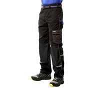 Goodyear Workwear Pantalon De Travail De Sécurité Réfléchissant Cargo Multi-Poches Flexible Pour Homme, Noir/Bieu Royal, 32" Taille Jambe Régulière (32")