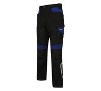Goodyear Workwear Pantalon De Travail De Sécurité Réfléchissant Pour Hommes Flex Genou Multi Poches Genouillère, Noir/Bieu Royal, 32" Taille Jambe Régulière (32")