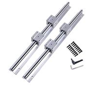 GooEquip Guide linéaire SBR20 1500 mm, Rail Linéaire Avec 2 Arbres de Rail de 1500 mm et 4 Blocs SBR20UU pour Machines Automatisées Routeurs CNC Tours, Kit de Rails de Guidage SBR20