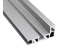 GooEquip Rail à rainure en T Rail à onglet Type 75 600mm Rail Track en T en aluminium Rail de guidage à rainure en T T-Slot Track pour bricolage, scie circulaire sur table de travail du bois Mini rail