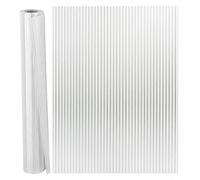 GOOGO Film occultant pour fenêtre Aspect Verre cannelé 60×200 cm, Semi-Transparent Auto-adhésif, Effet Verre dépoli pour Salle de Bain, Chambre, Bureau et Portes vitrées de Cuisine