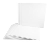 GOOHOCHY 10 Pièces Assiette à Gâteau Carrée Blanche en Papier Épais, Plateau Décoratif Sûr pour Aliments Nettoyage Facile, pour Présentation de Desserts et Fêtes