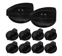GOOHOCHY 10 Pièces Bouton de Commande Rotatif en Abs Noir pour Ventilateur Mural Bureau, Design Minuterie Facile à Utiliser, pour Maison et Bureau