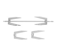 GOOHOCHY 1ensemble Fourchette à Rôtir Acier Inoxydable avec Tige Set pour Barbecue Rôtisserie et Cuisine Maison Outil Pratique pour Poulet Poisson et Viande Grillée