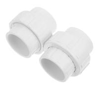 GOOHOCHY 2 Pièces Raccord Piscine 50mm en Plastique Blanc Joint Torique Epdm, Adaptateur de Tuyauterie pour Irrigation, Spas et Raccords de Remplacement de Tuyaux Fiables
