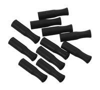 GOOHOCHY 20 Embouts de Paille en Silicone Réutilisables Noirs pour Pailles en Métal et Verre 6mm, Protection Thermique et Confort pour Repas Quotidiens et Voyages
