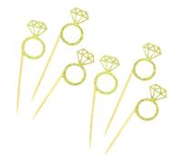 GOOHOCHY 20pcs Bâtonnets à Cupcake en Papier Or pour Décoration de Gâteau Sûre Design Scintillant Unique pour Anniversaire et Shower