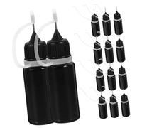 GOOHOCHY 20pcs Flacons Applicateurs de Colle Réutilisables en Plastique et Acier Inoxydable 10ml, Flacon de Précision pour Distribution de Petites Quantités de Liquide