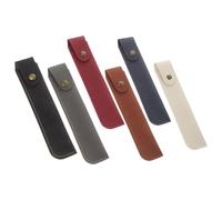 GOOHOCHY 6pcs Étuis Porte-Stylo en Cuir PU Épais, Housses Protectrices pour Stylo-Plume, Rangement Individuel, Adaptées pour Bureau et Paquet à Main Couleur Aléatoire