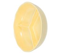 GOOHOCHY Assiette Ronde pour Rééquilibrage Alimentaire et Perte de Poids en Céramique à 3 Compartiments Design Trisection Nettoyage Facile pour Adultes Réutilisable