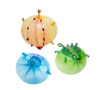 GOOHOCHY Ballon en TPR Soufflable 3pcs Animal Créatif Gonflable pour Garçon et Filles Fête et Décoration Dinosaure Rebondissant Amusant Couleur Aléatoire Plusieurs Styles