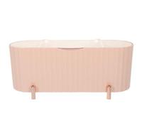 GOOHOCHY Boîte de Rangement pour Œufs de Beauté, Étui de Rangement pour Coussinets de Maquillage, 3 Compartiments, PP, Rose, Couvercle Anti-poussière, Compact, Coiffeuse et Salle