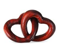 GOOHOCHY Breloques en Bois de Cœur pour Création de Bijoux DIY Design de Serrure Cœur, Accessoires en Bois Naturel au Grain Élégant pour Bracelets et Artisanat