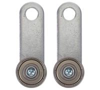 GOOHOCHY Chariot de Haute Précision en Acier Argenté Rouleau à Double Roulement pour Porte Coulissante, Facile à Installer et Retirer, Lot de 2 Pièces pour Large Application