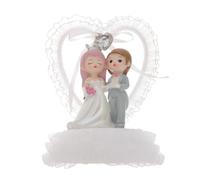 GOOHOCHY Décoration de Mariage Figurine Mariés Ornement Gâteau de Mariage Couple en Plastique Forme Mariée et Marié Portable Pratique et Anniversaires