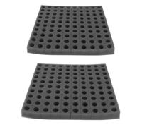 GOOHOCHY Éponge Hydroponique Noire, 2 Feuilles Mousse Carrée pour Culture Hors-Sol de Légumes Racines, Plateau Germoir Facile à Nettoyer