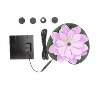 GOOHOCHY Fontaine Solaire Flottante Nénuphar pour Bassin en Plastique Décorative, pour Jardins et Piscines, Système Solaire 7v Pompe 180l/h