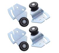GOOHOCHY Kit de Galets de Poulie pour Porte Coulissante en Acier Carbone et Nylon, 2 Sets, Glissement Fluide pour Portes de Placard et Intérieurs Modernes