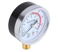 GOOHOCHY Manomètre Vertical À Cadran 0-16 Bar 240 Psi Métal Filetage G1/4 Pour Utilisation Industrielle Mécanique Et Pièces De Manomètre De Compresseur D'Air