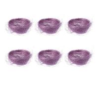 GOOHOCHY Nid de Poule Décoratif en Fil Pourpre, Lot de 6 Pièces, Ornement de Pâques pour Décoration Maison et Fêtes de Printemps
