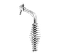 GOOHOCHY Poignée de porte pour poêle en métal argenté avec style classique et ressort intégré, conçue pour usage sur chaudières et fours à bois